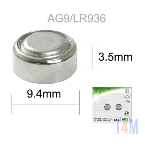 DV TECH ALKALINA BUTTON CELL BATTERY LR936/394/AG9